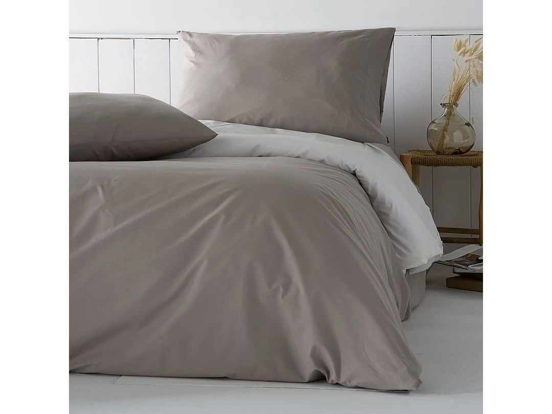 Housse de couette Naf Naf Casual gris 140x200 cm