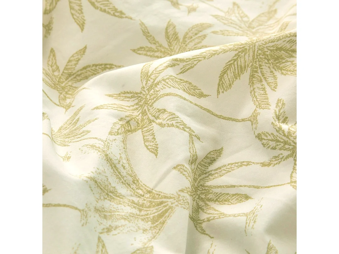 Housse de couette 100% coton percale bio Goa jaune c. 140x200 cm