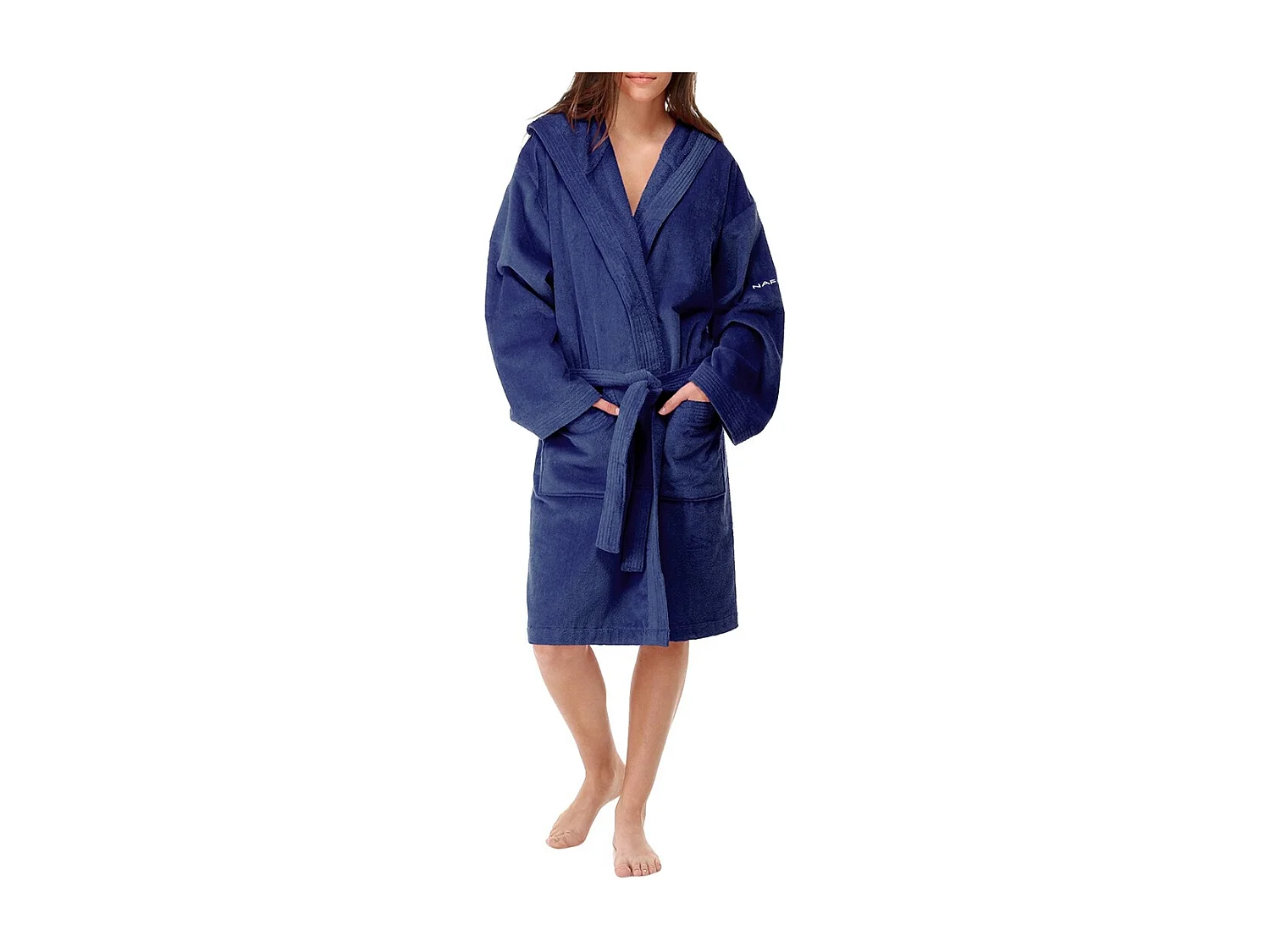 Peignoir Naf Naf en velours aux couleurs marine M - L