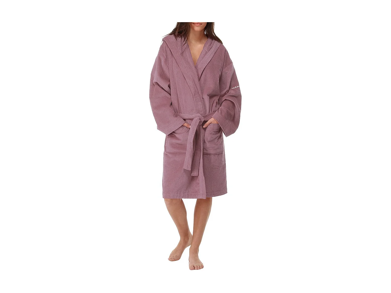 Naf Naf Velours badjas kleur mauve L - XL