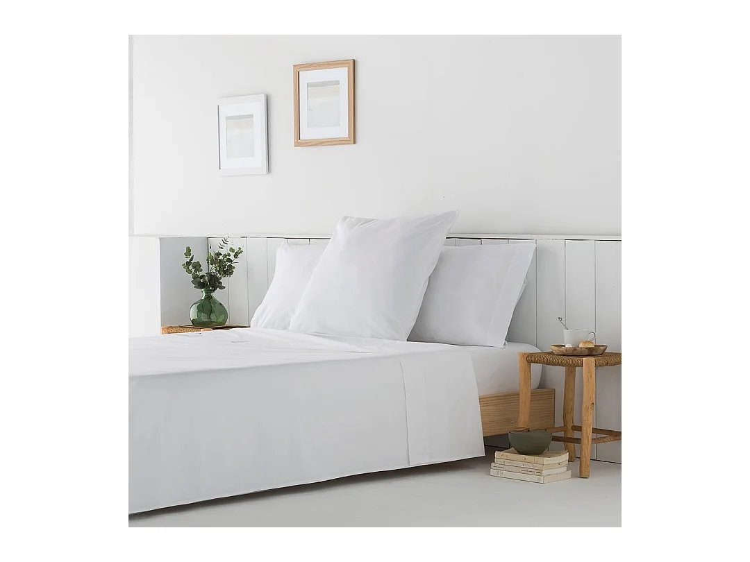 Drap de lit Naf Naf Casual blanc 160x280 cm