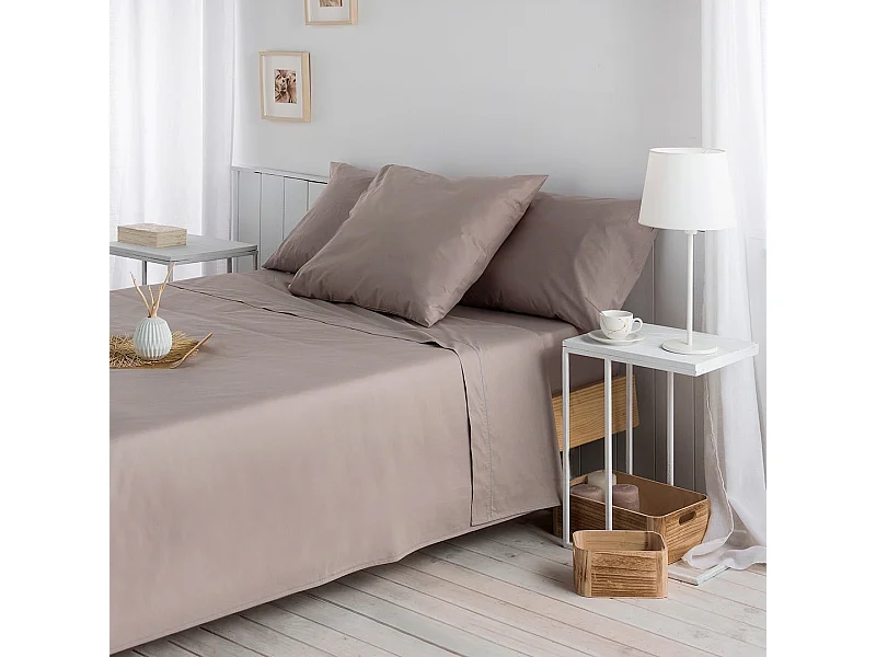 Drap de lit Naf Naf Casual gris 160x280 cm