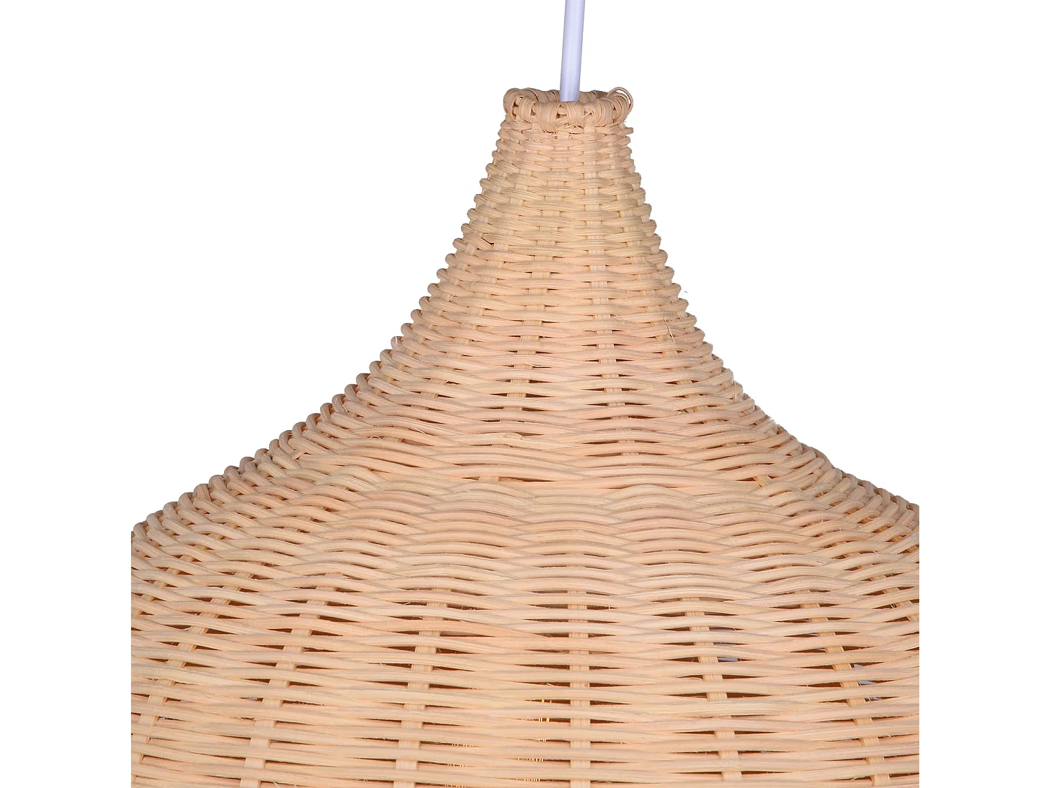 Lustre en rotin suspension - dôme - d35 cm x h35 cm