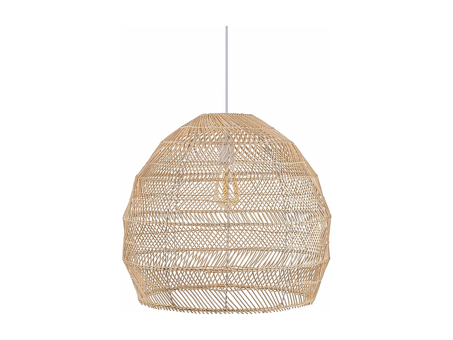 Suspension en rotin géométrique naturel d50 cm x h50 cm