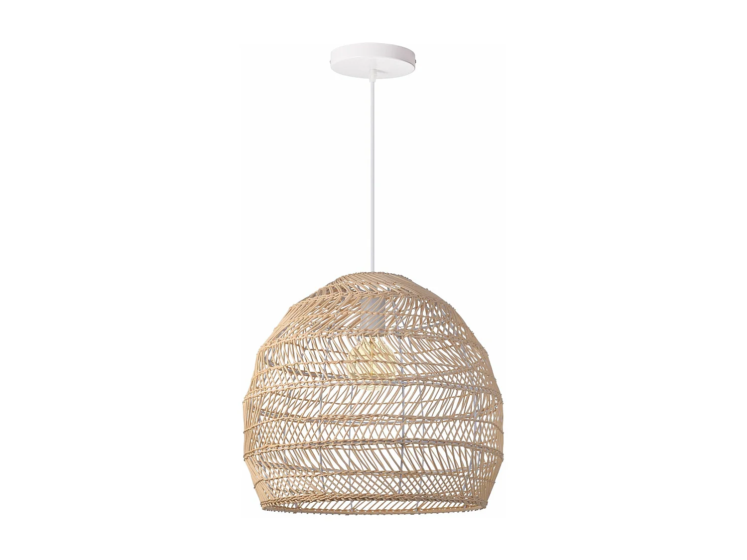 Suspension en rotin géométrique naturel d50 cm x h50 cm
