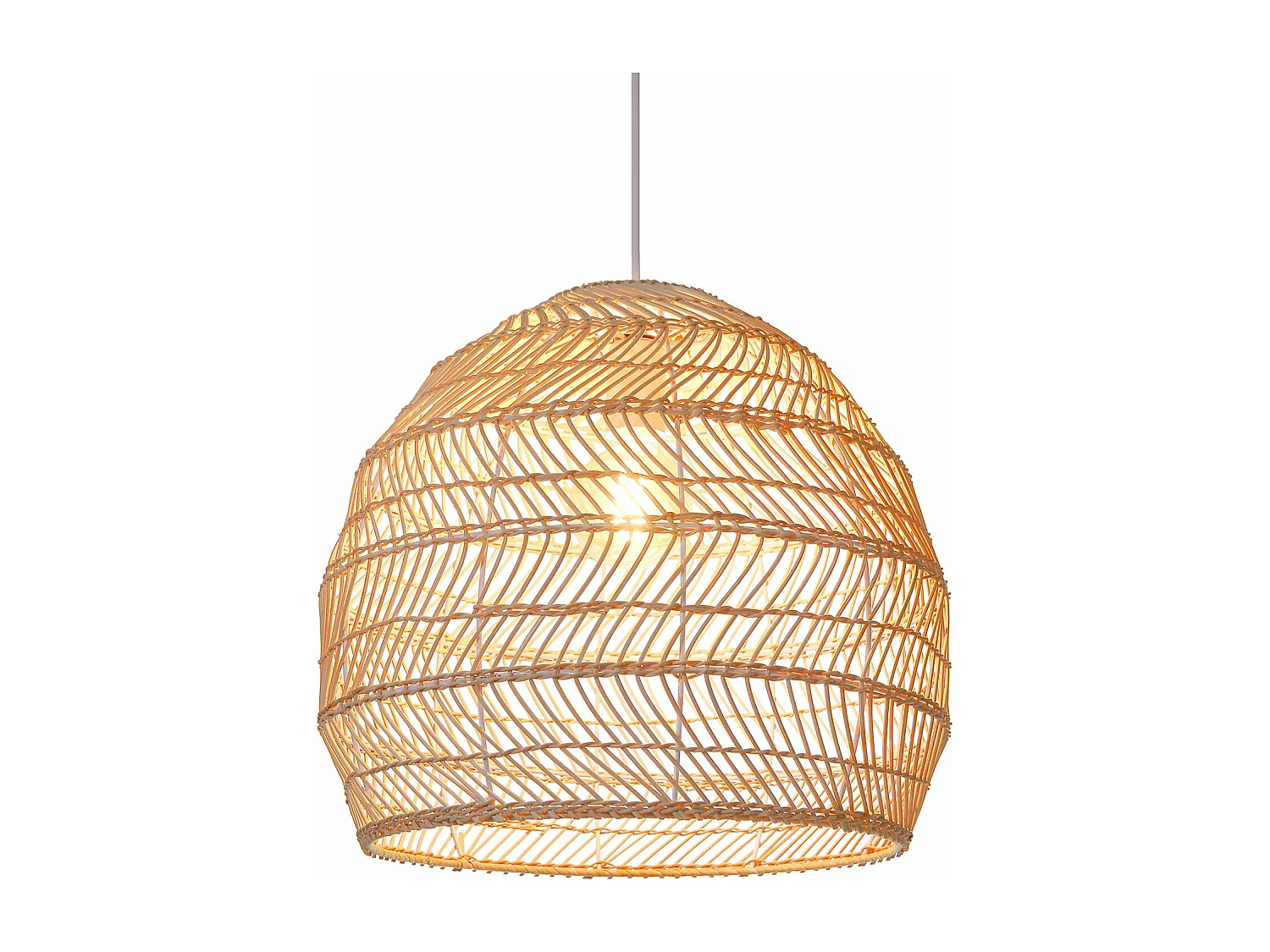 Suspension en rotin géométrique naturel d50 cm x h50 cm