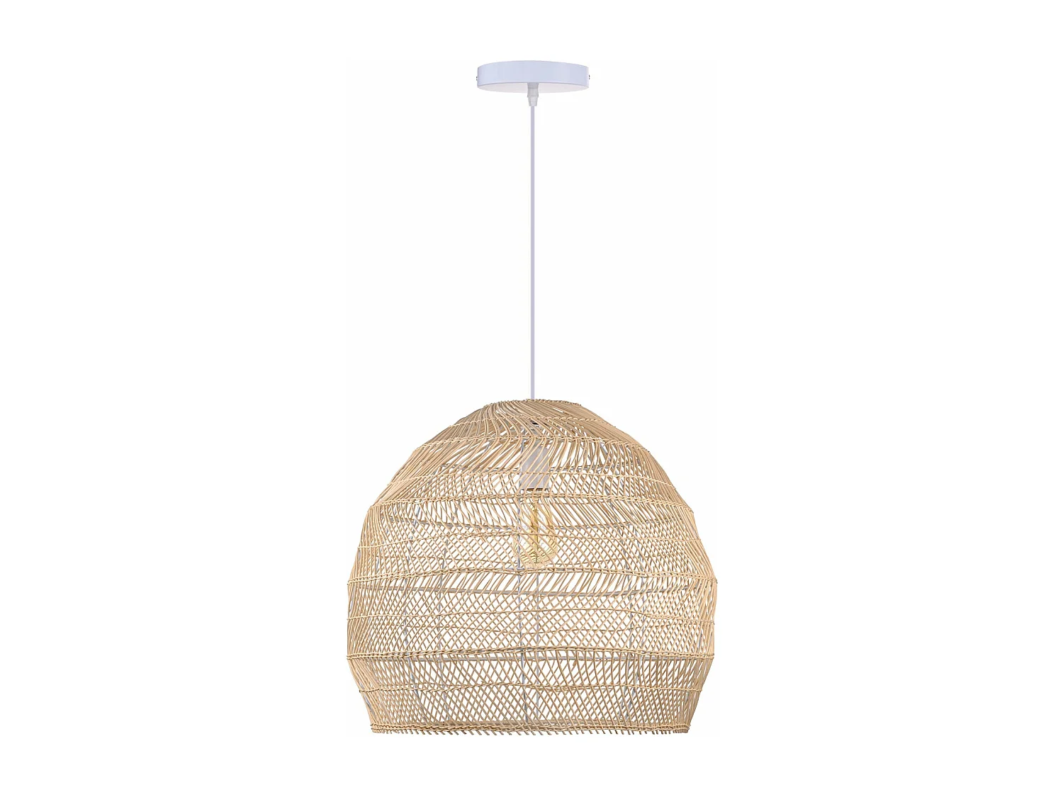 Suspension en rotin géométrique naturel d50 cm x h50 cm