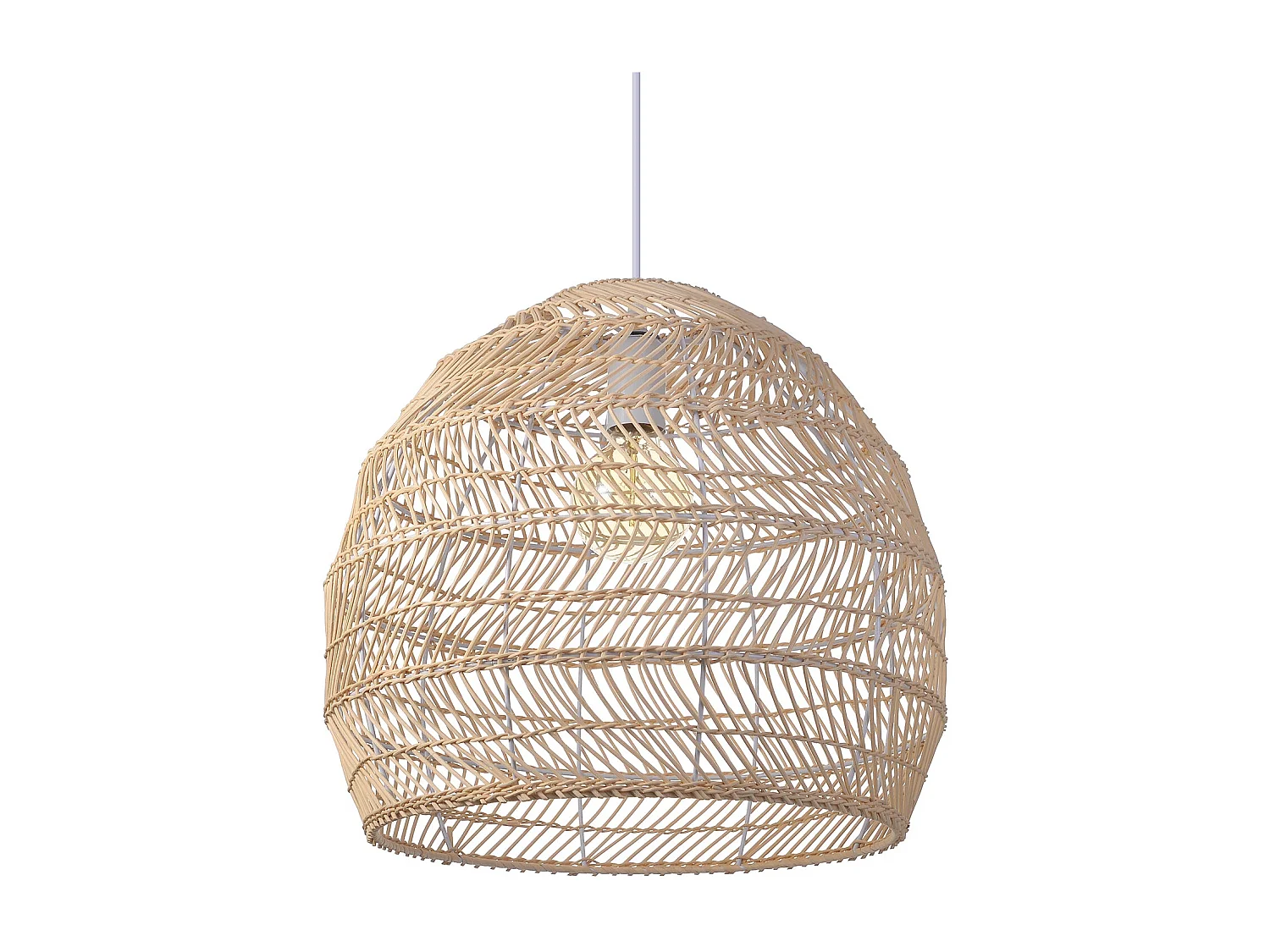 Suspension en rotin géométrique naturel d50 cm x h50 cm