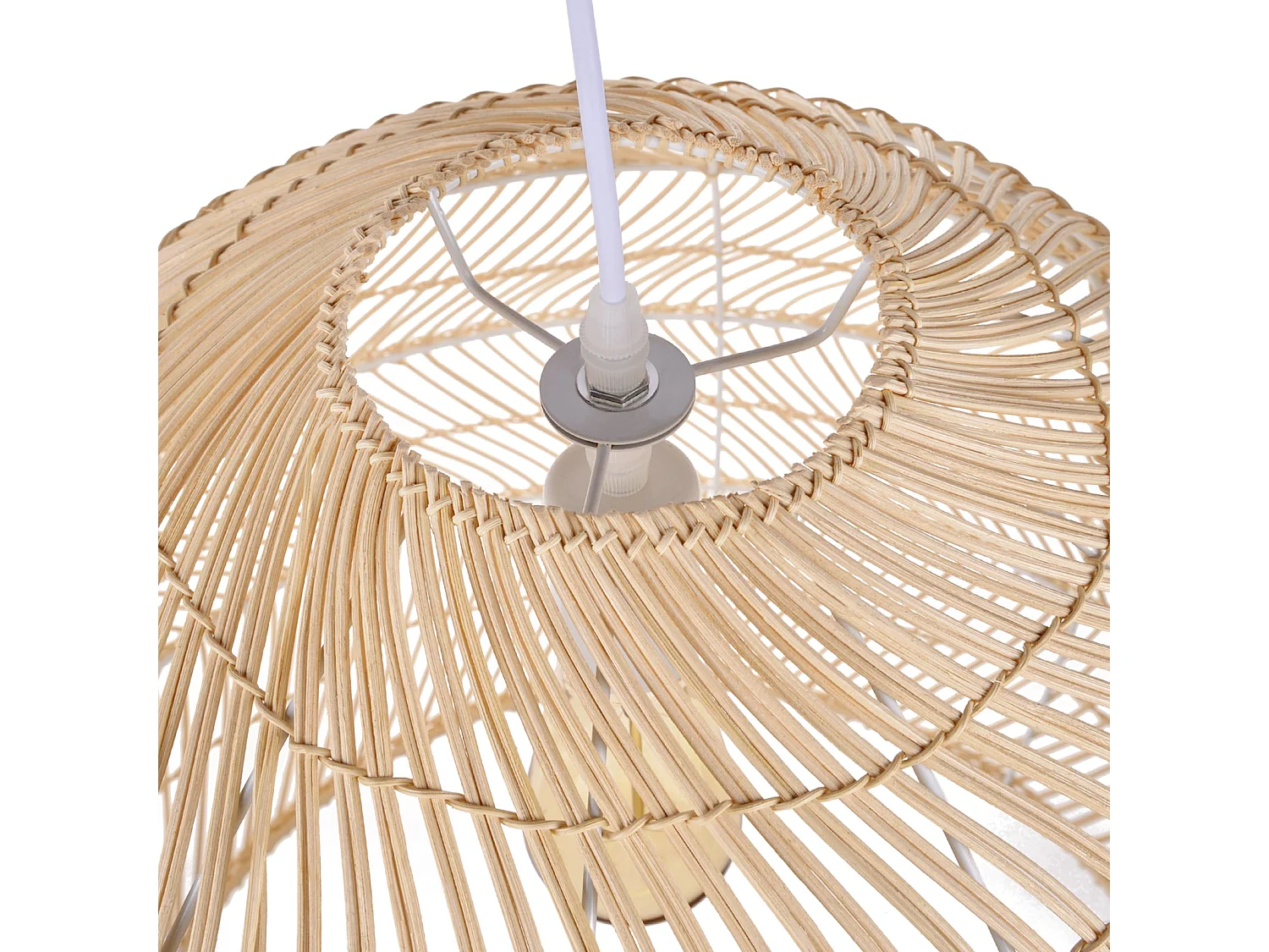 Suspension en rotin géométrique naturel d50 cm x h50 cm