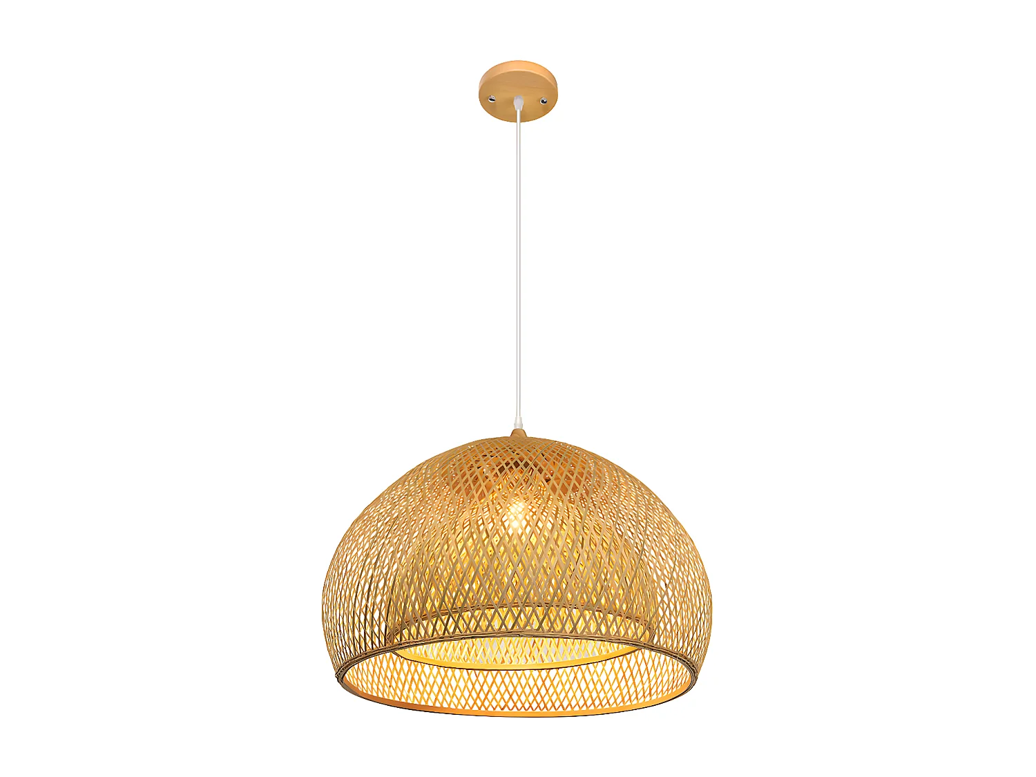 Suspension luminaire en bambou naturel d45 cm x h30 cm
