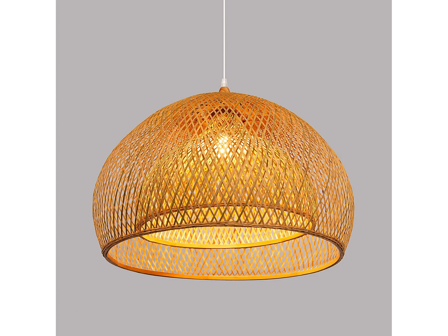 Suspension luminaire en bambou naturel d45 cm x h30 cm