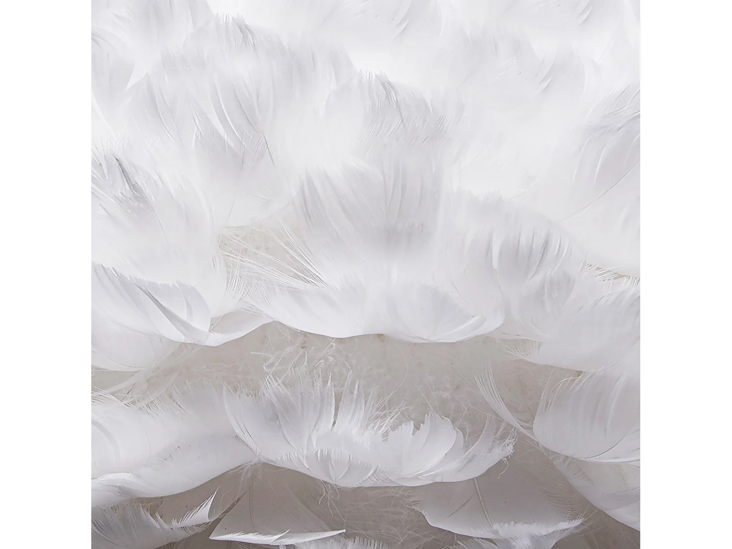 Suspension boule en plumes - d. 50 cm - blanc