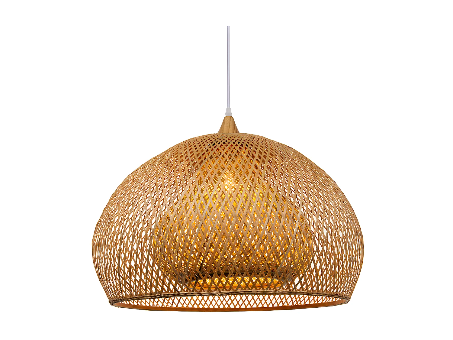 Luminaire suspension en bambou naturel d45 cm x h30 cm