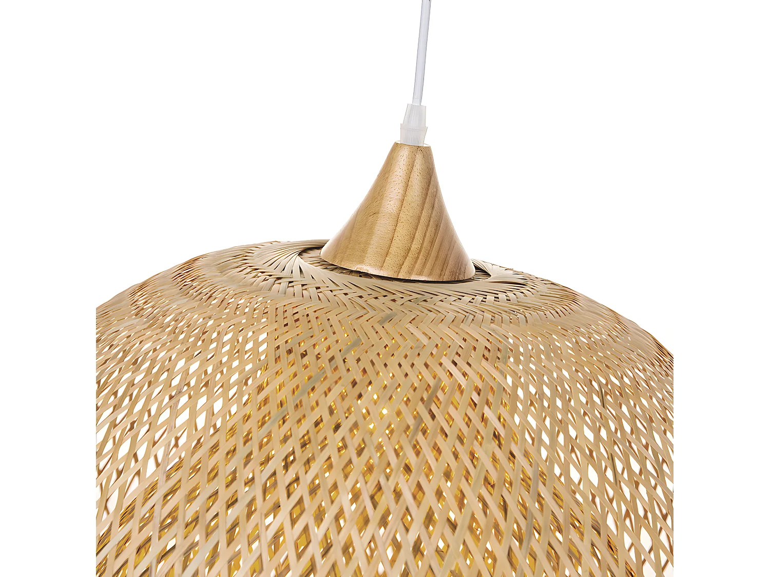 Luminaire suspension en bambou naturel d45 cm x h30 cm