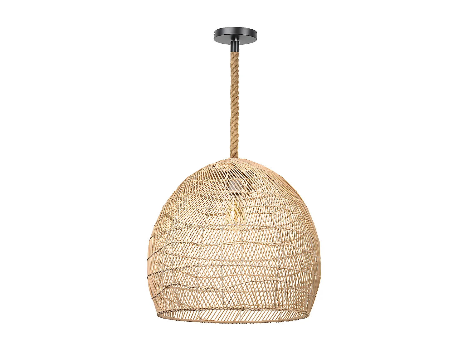 Suspension en rotin géométrique d60 cm x h60 cm