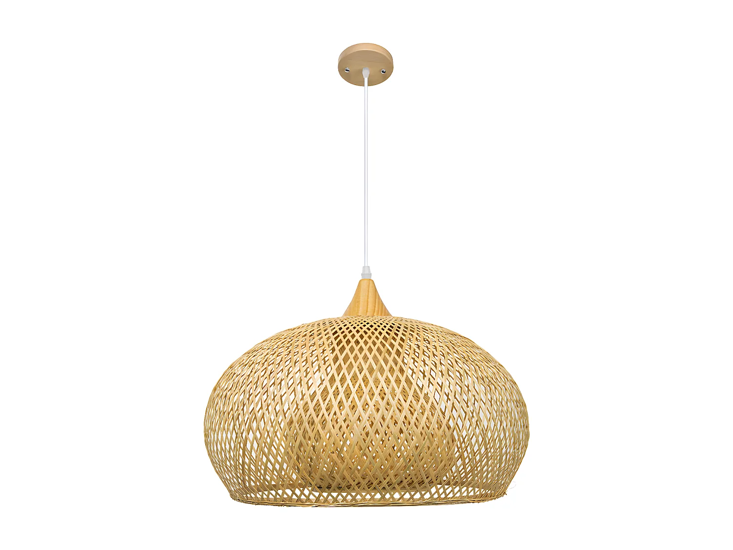 Luminaire suspension en bambou naturel d60 cm x h45 cm