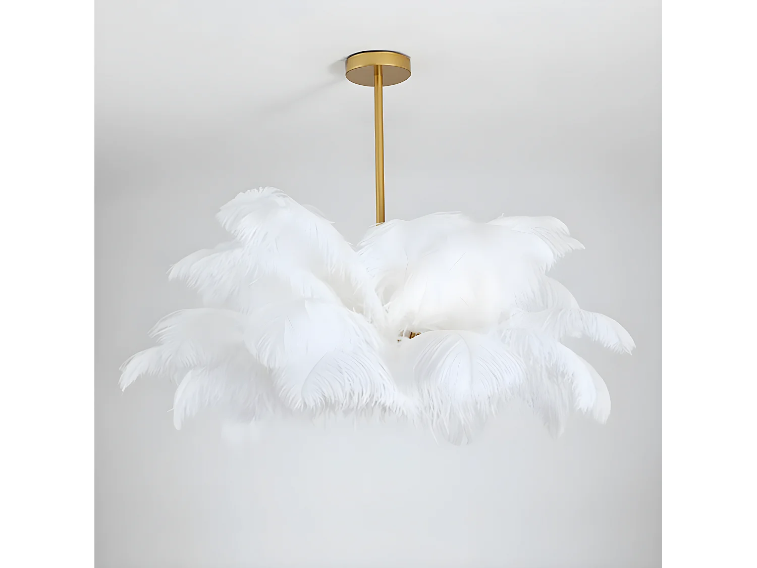 Luminaire moderne à plumes led d110 cm