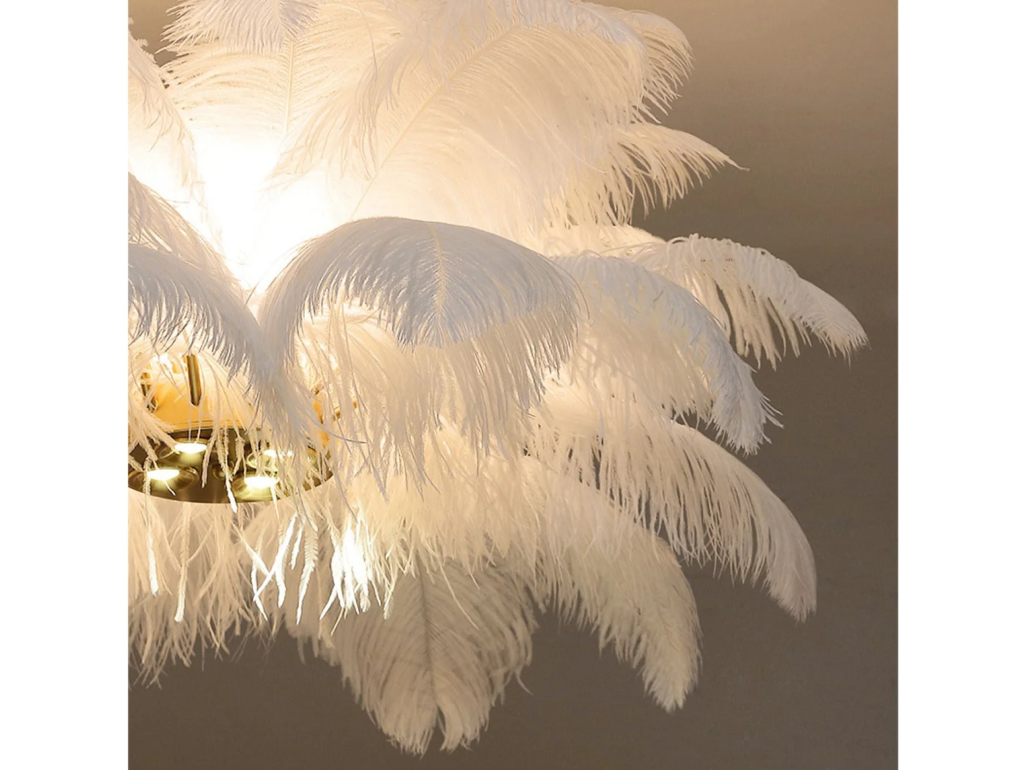 Luminaire moderne à plumes led d110 cm