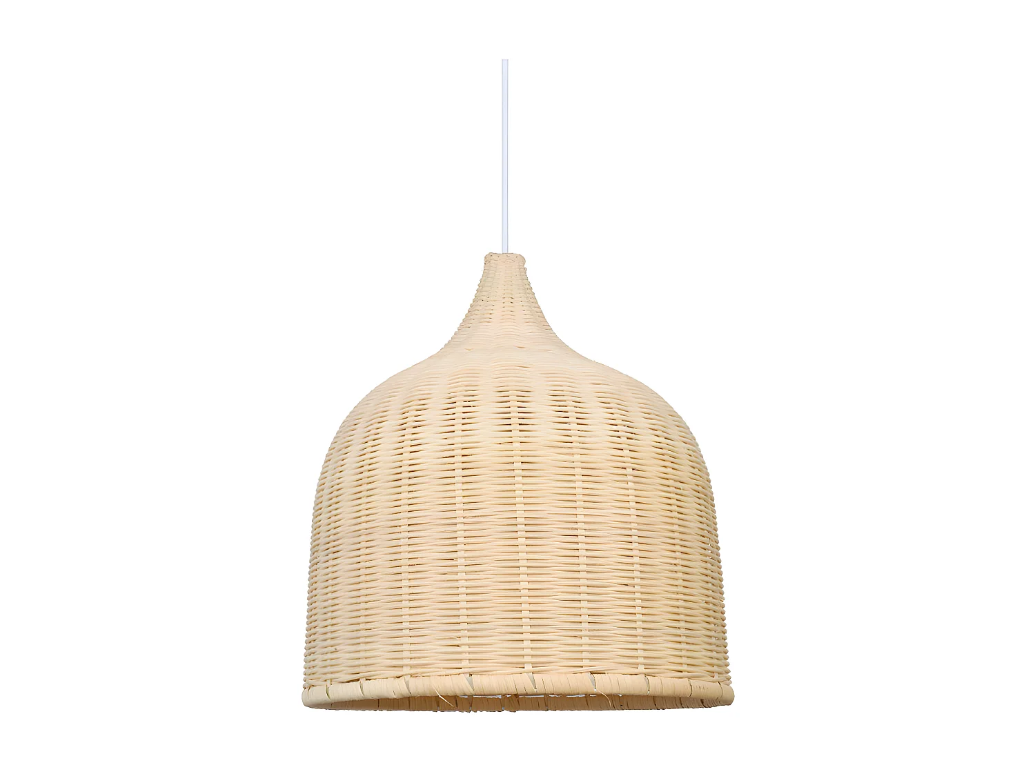 Lustre en rotin suspension - dôme - d40 cm x h40 cm