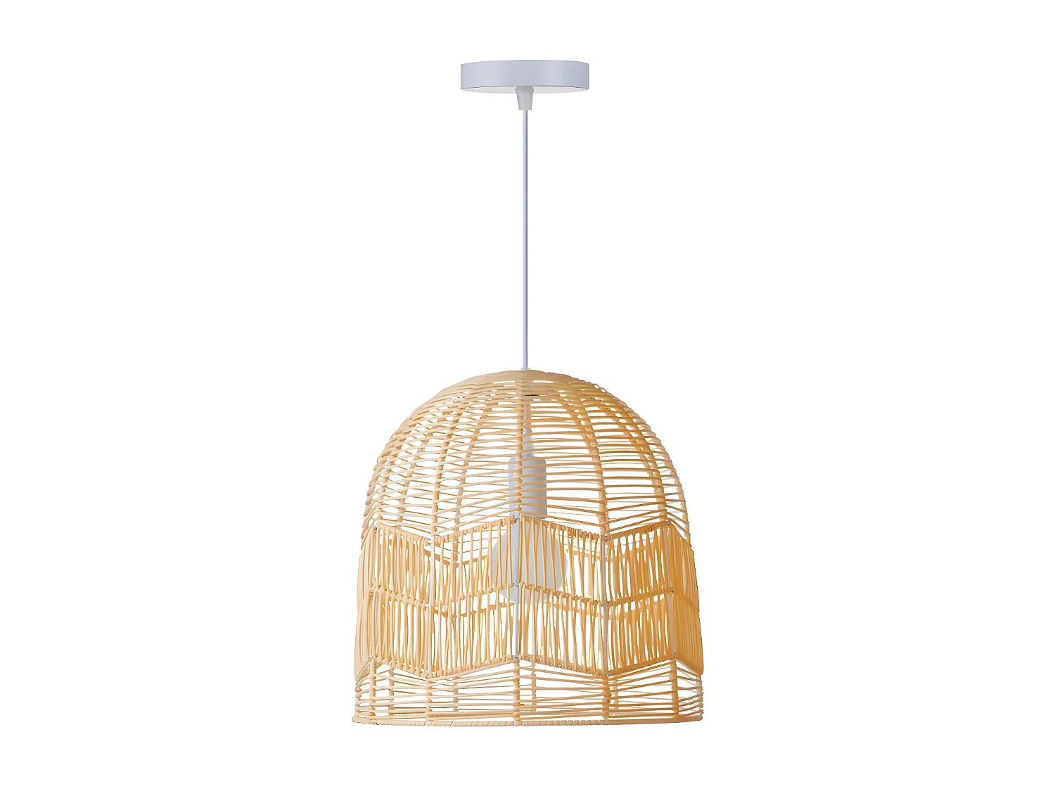 Lustre rotin suspension rotin naturel d60 cm x h60 cm