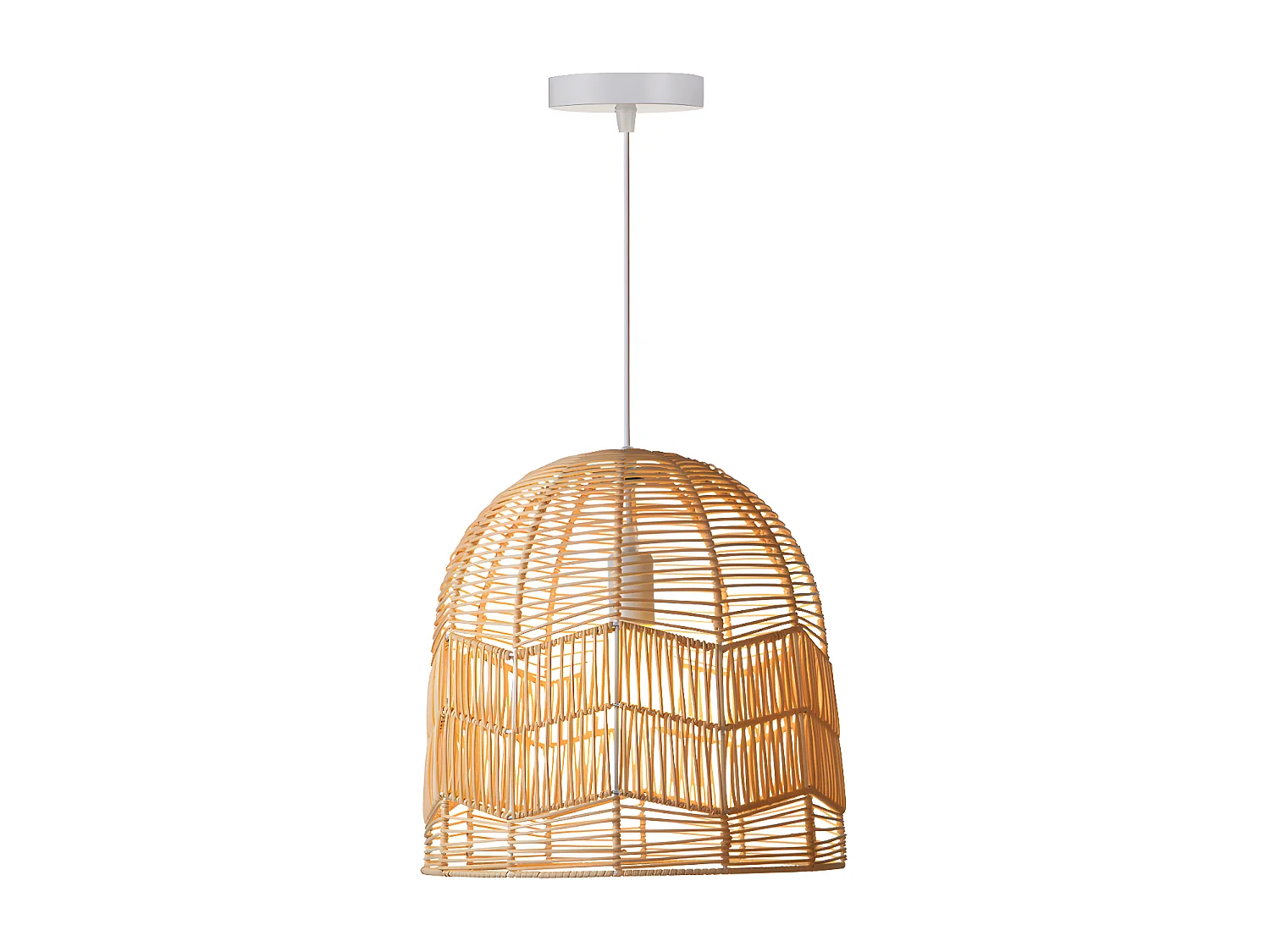 Lustre rotin suspension rotin naturel d60 cm x h60 cm