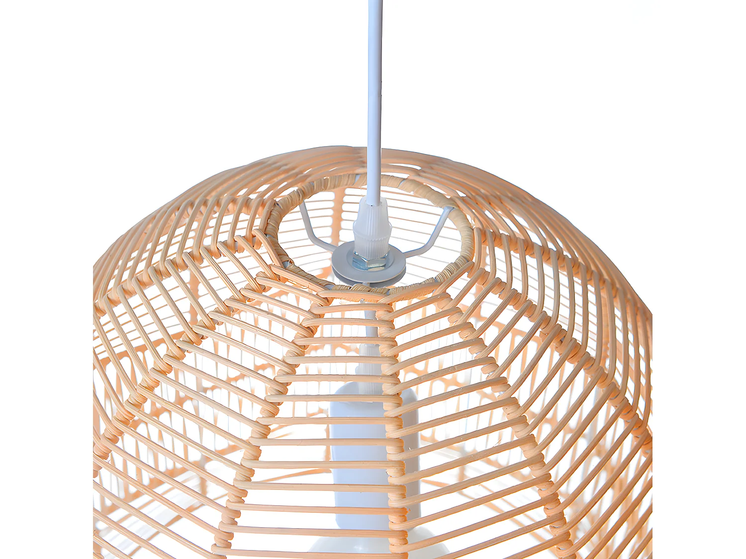 Lustre rotin suspension rotin naturel d60 cm x h60 cm
