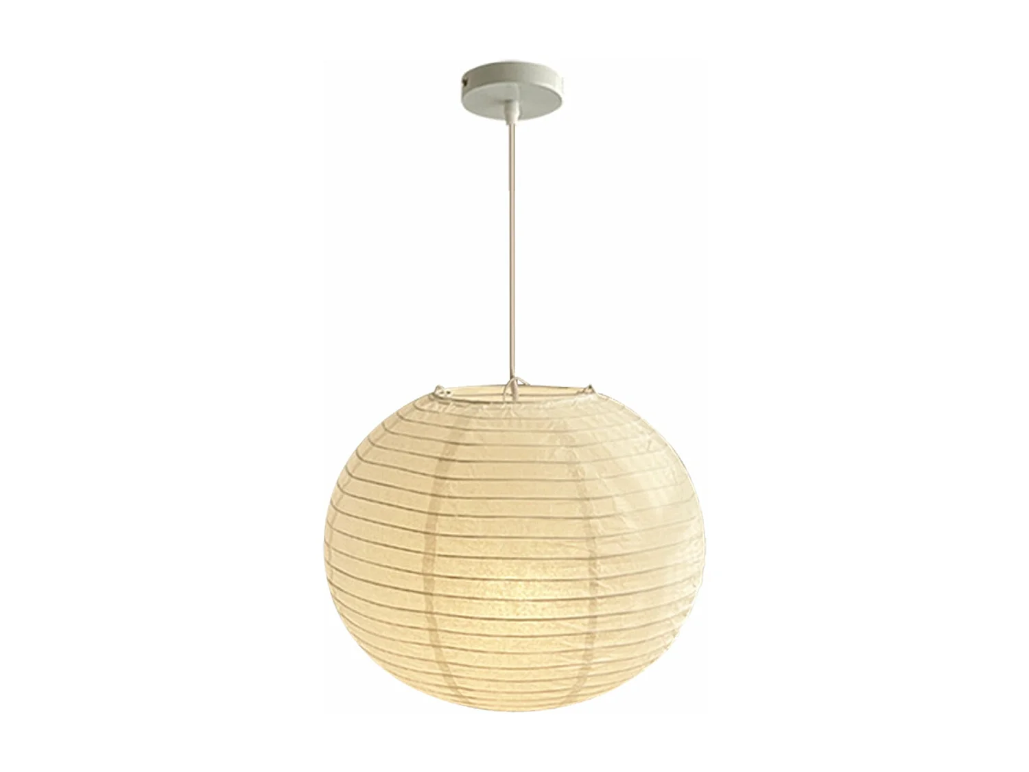 Suspension luminaire papier blanc lanterne d40cm x hd40cm