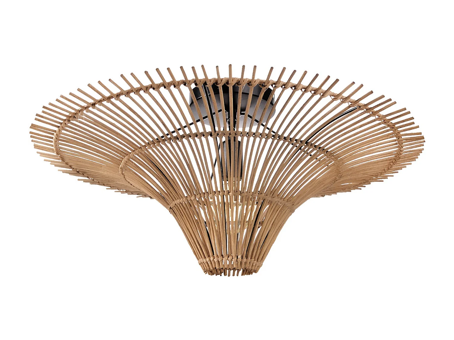 Suspension lustre et plafonnier rotin d60 cm x h18 cm