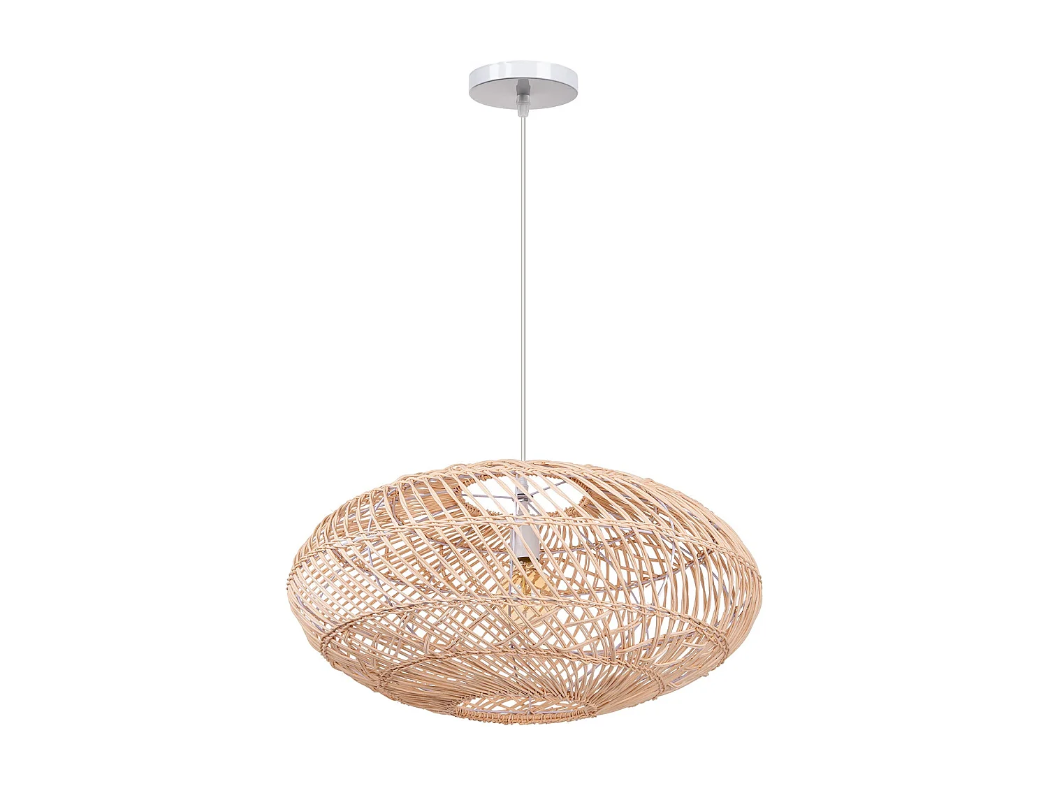 Suspension naturelle en bambou et métal d60cm x h25cm
