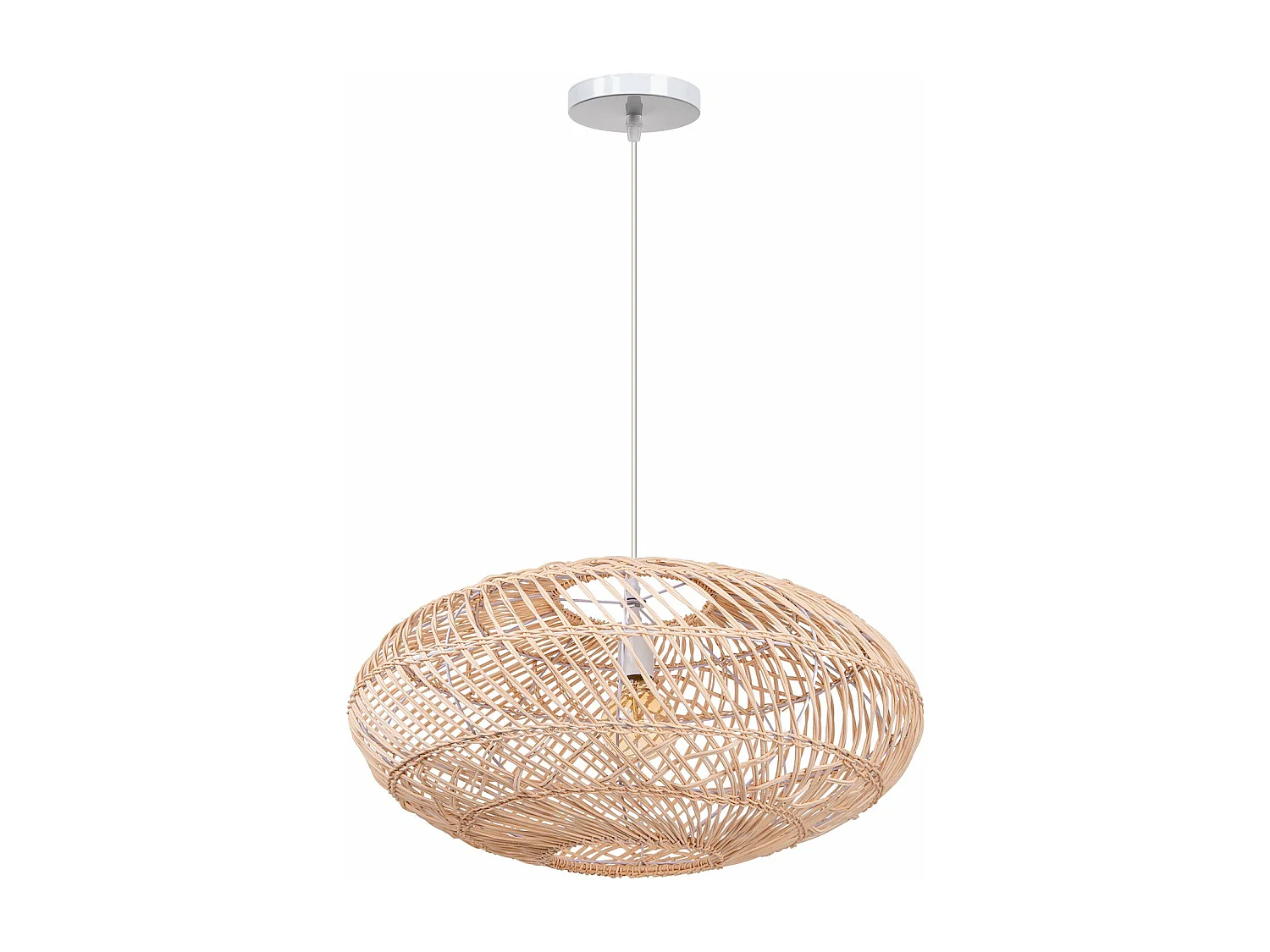 Suspension naturelle en bambou et métal d60cm x h25cm