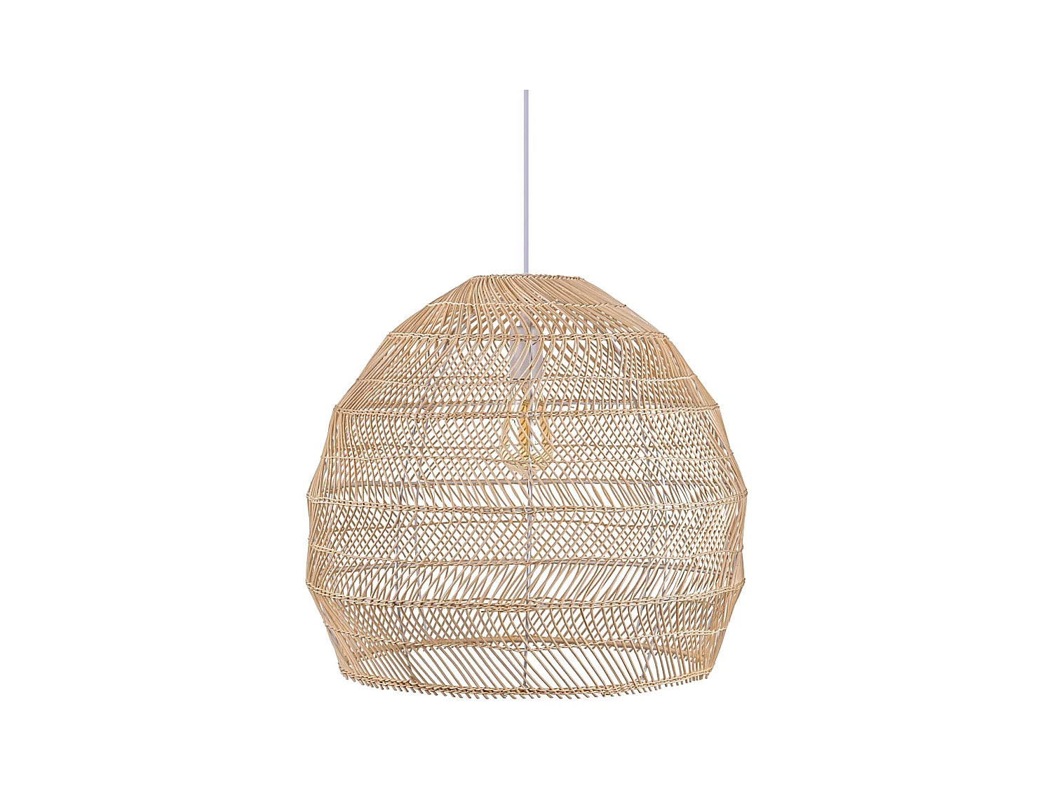 Suspension en rotin géométrique naturel d40 cm x h40 cm