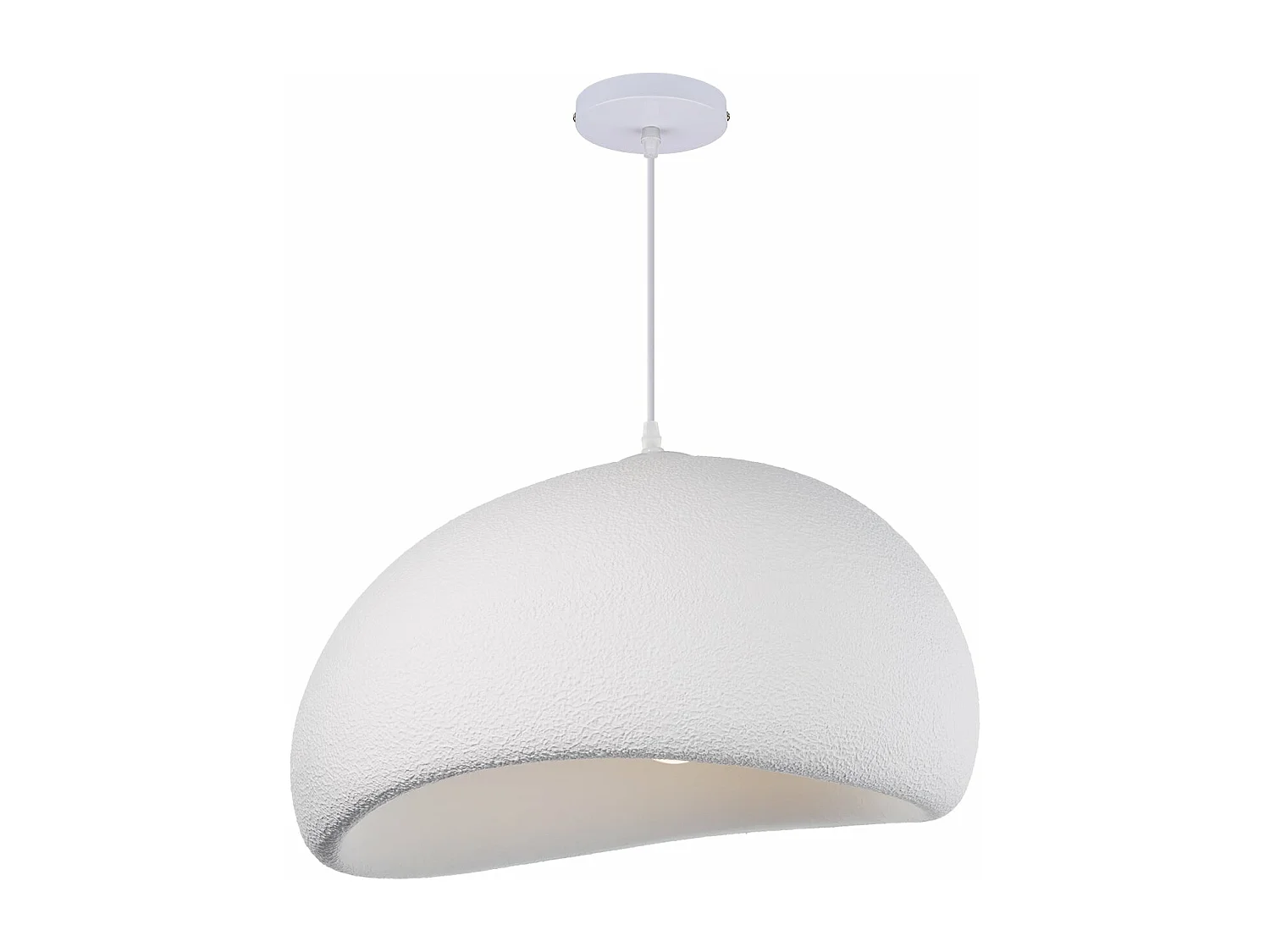 Lustre polyester suspension géométrique scandinave 40x25cm