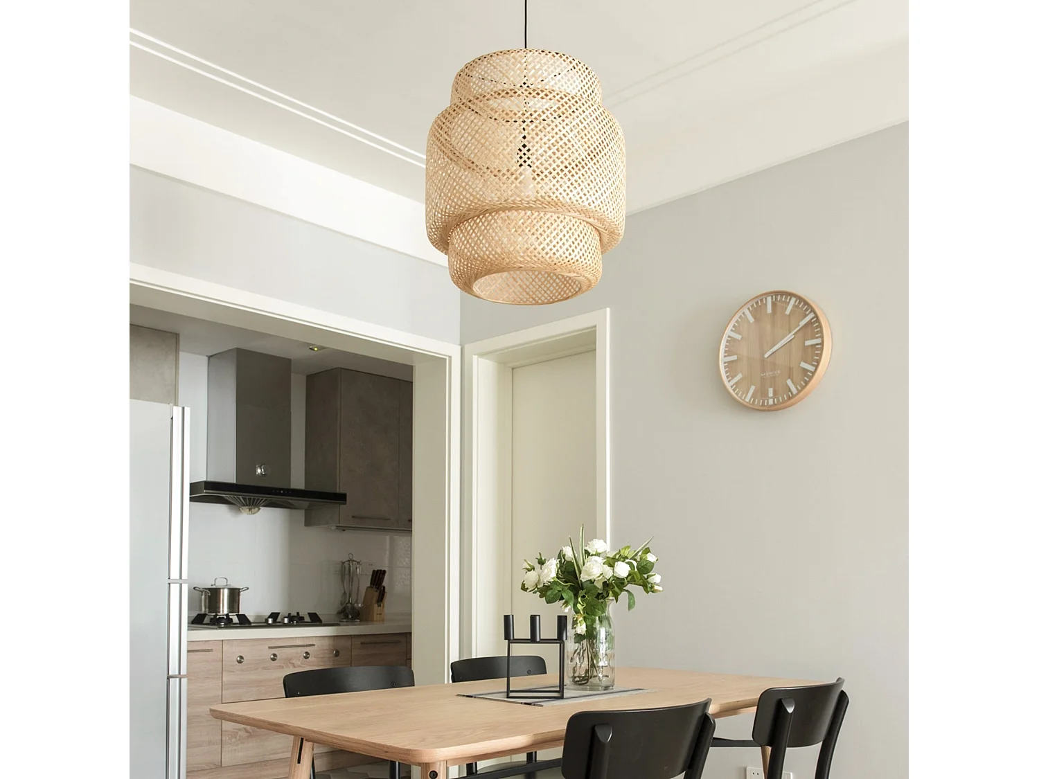 Suspension en bambou  créatives,d35cm x h35cm