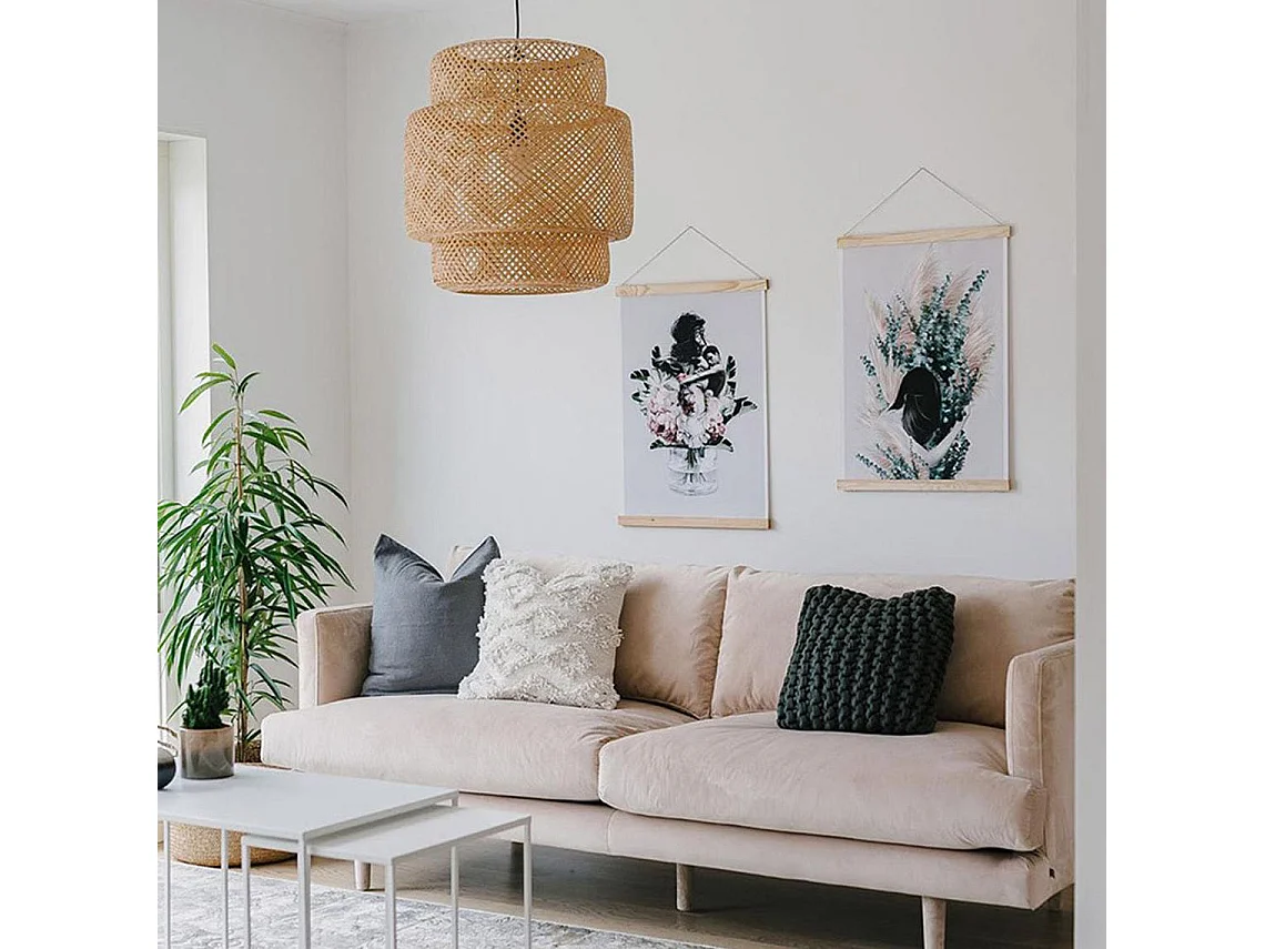 Suspension en bambou  créatives,d35cm x h35cm