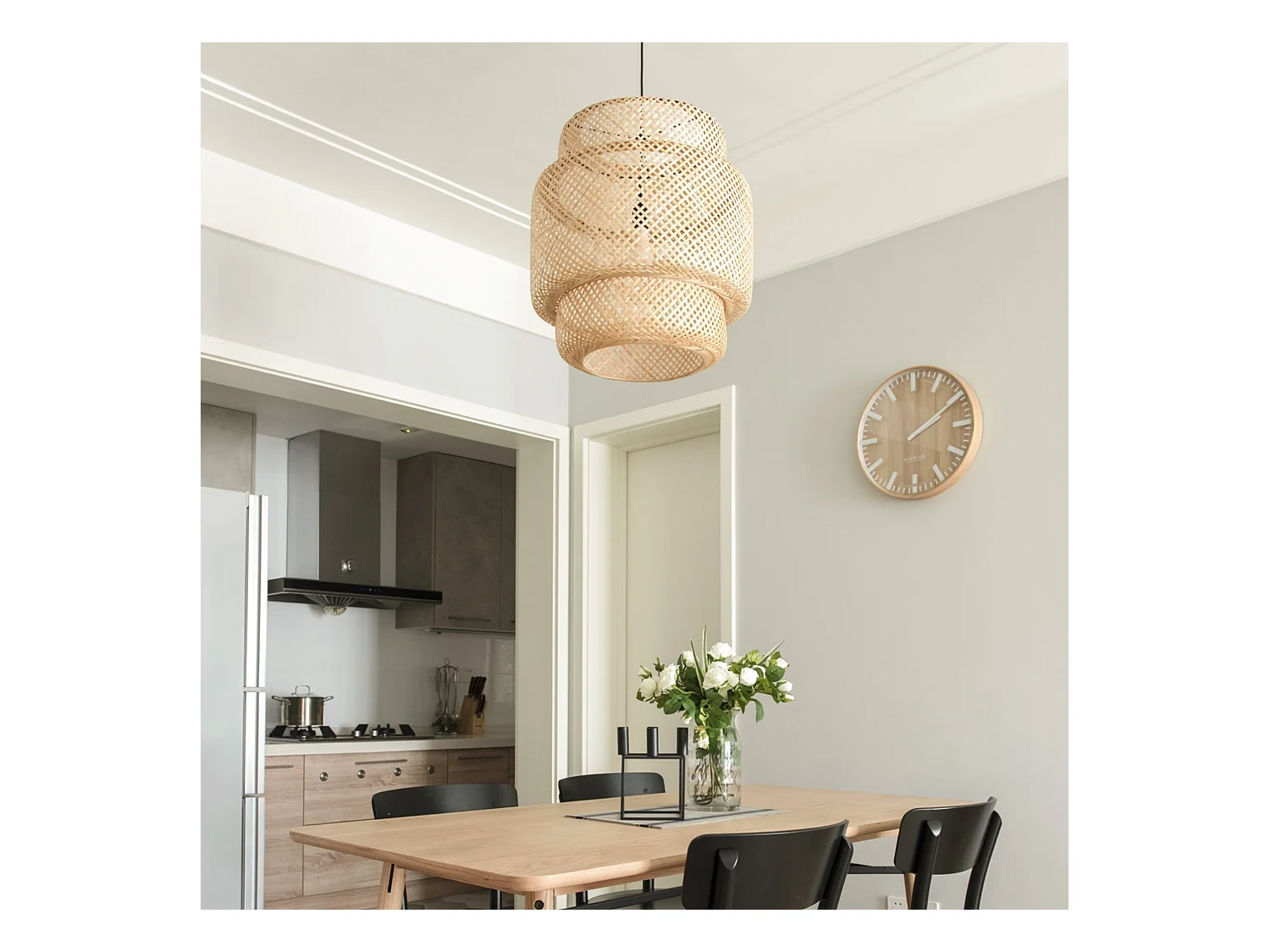 Suspension en bambou  créatives,d35cm x h35cm