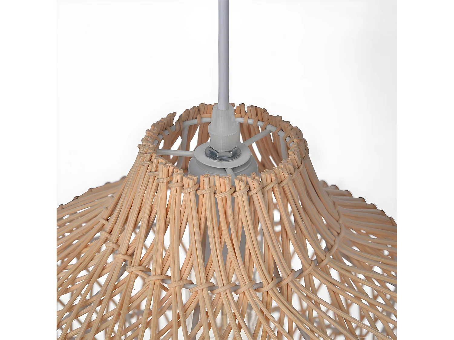 Lumière suspendue rotin naturel clair d40cm x h35cm