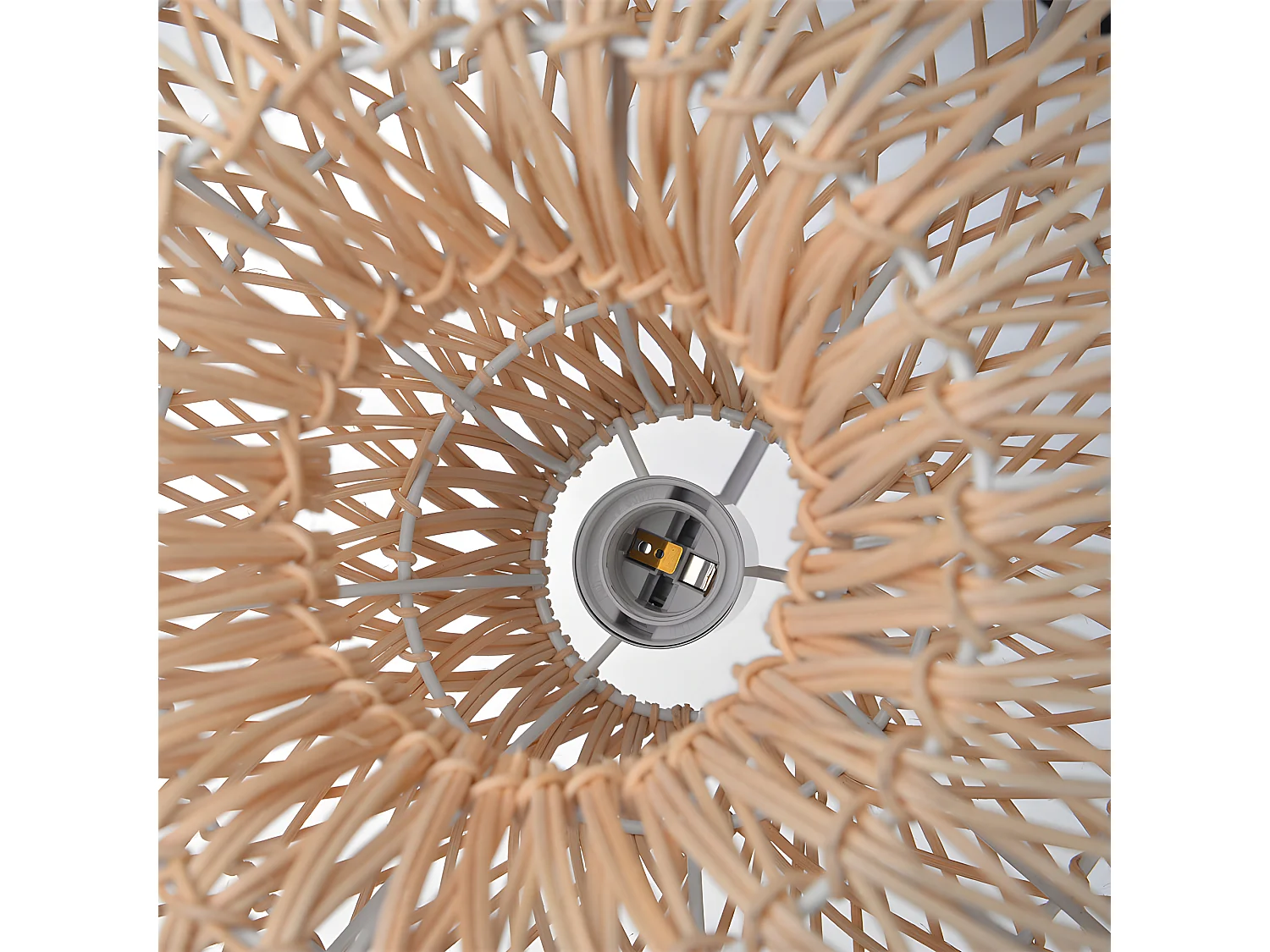 Lumière suspendue rotin naturel clair d40cm x h35cm