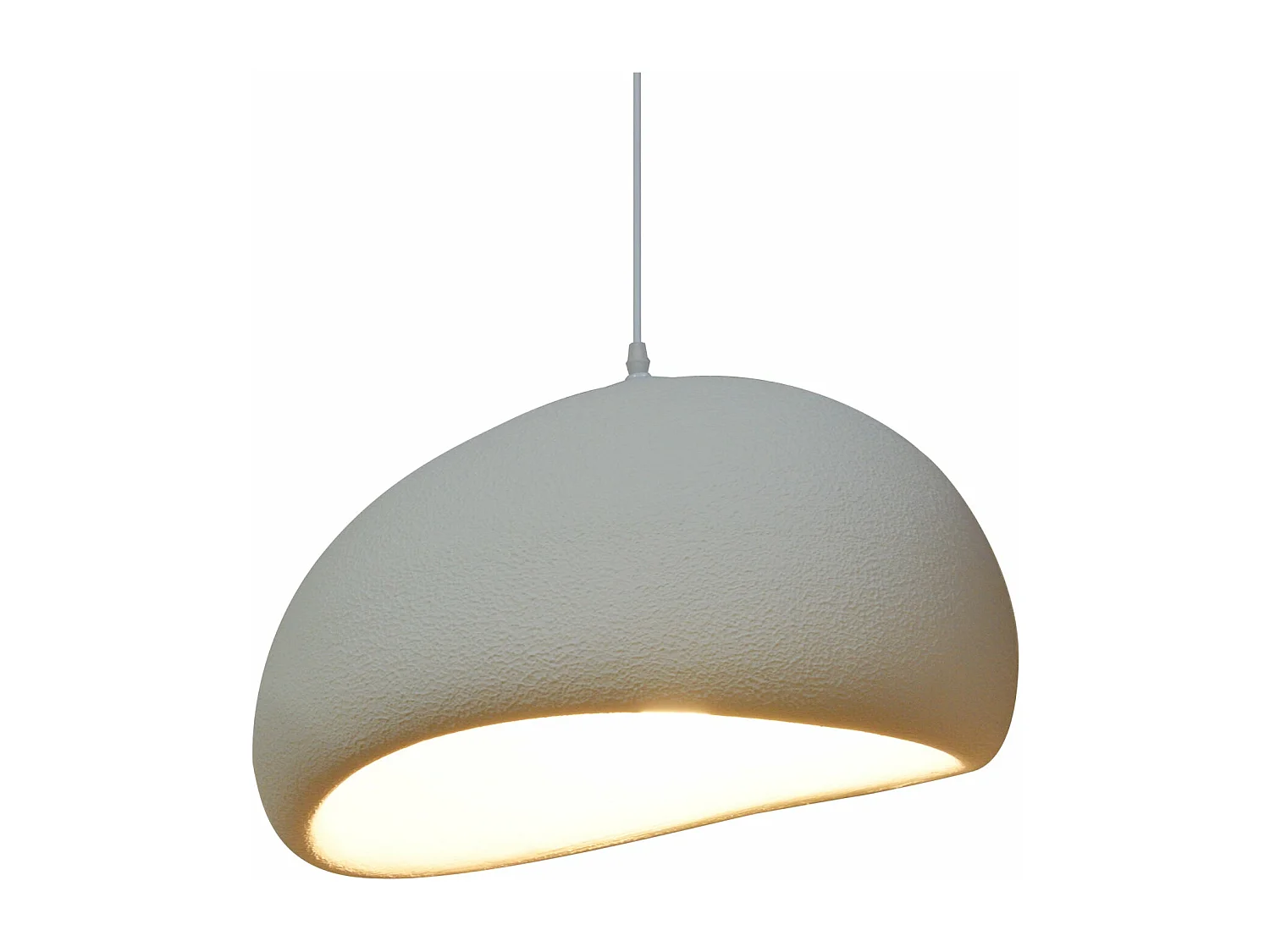 Lustre polyester suspension géométrique scandinave 50x30cm