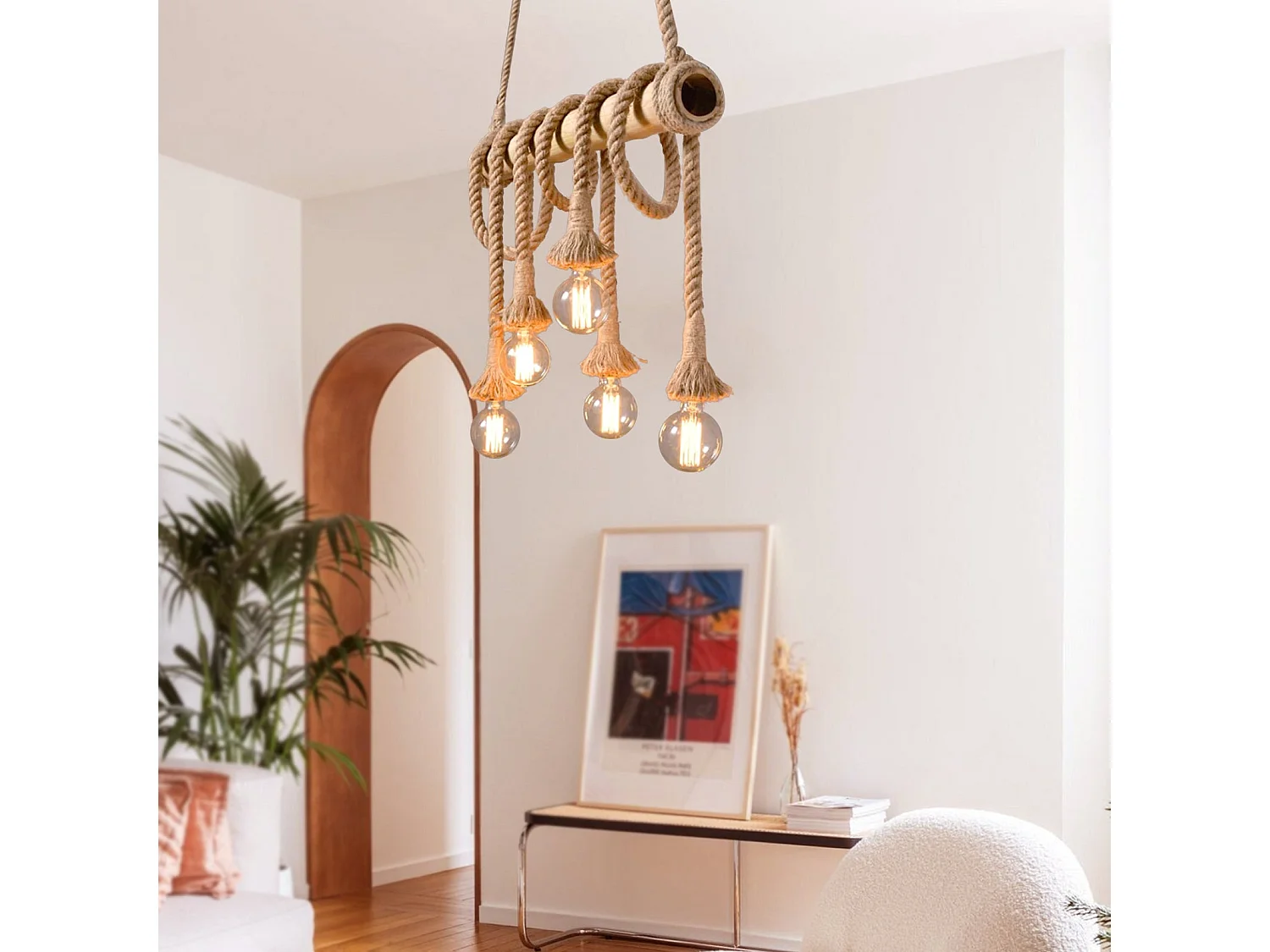 Lampe linéaire pour salle à manger modèle d80 cm x h50 cm