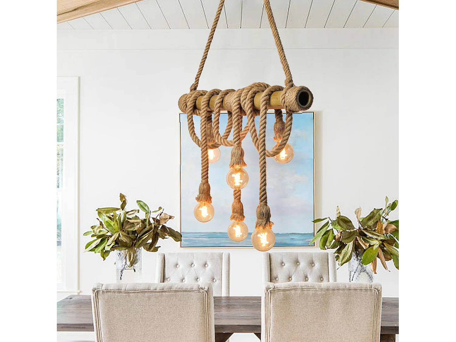 Lampe linéaire pour salle à manger modèle d80 cm x h50 cm