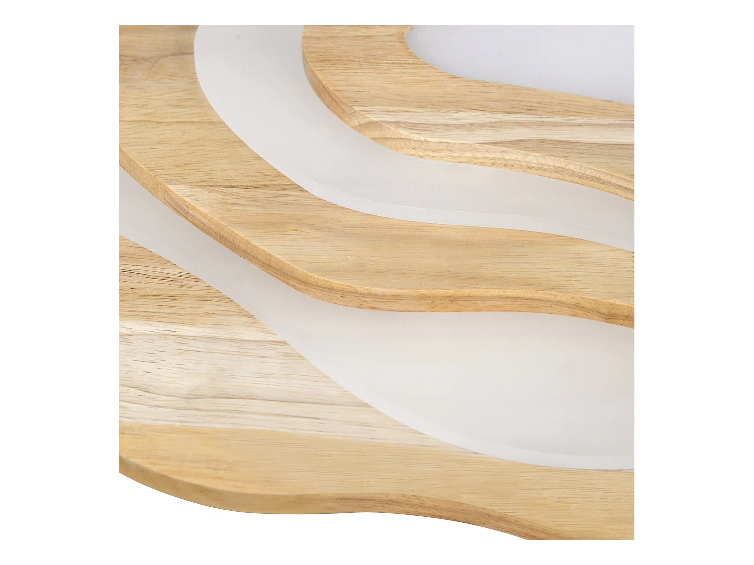 Plafonnier en bois naturel led d40cm x h10cm