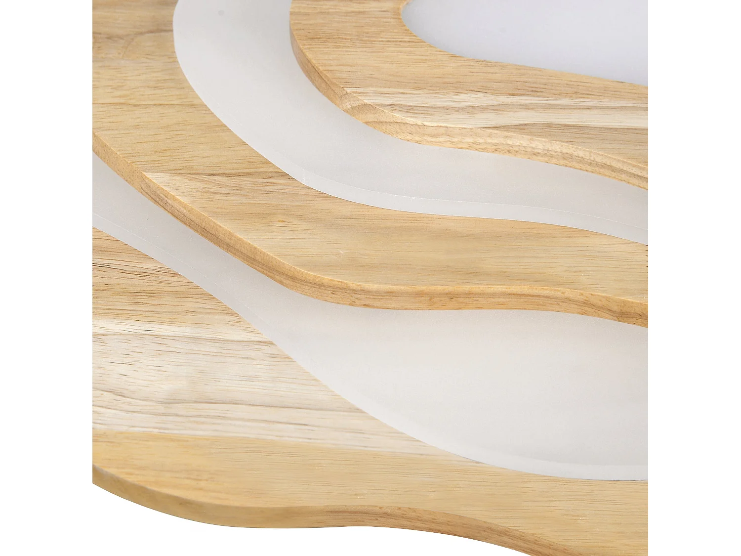 Plafonnier en bois naturel led d40cm x h10cm