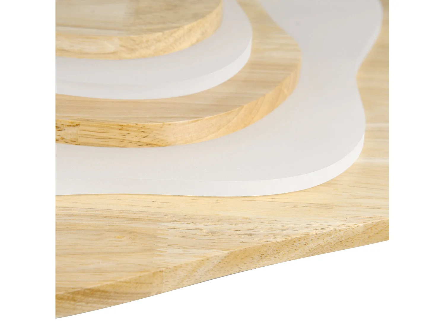 Plafonnier en bois naturel led d60cm x h12cm