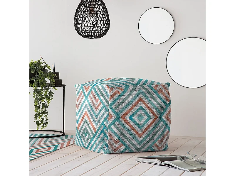 Rodier Tihua poef 50x50x50 cm veelkleurig 50x50x50 cm