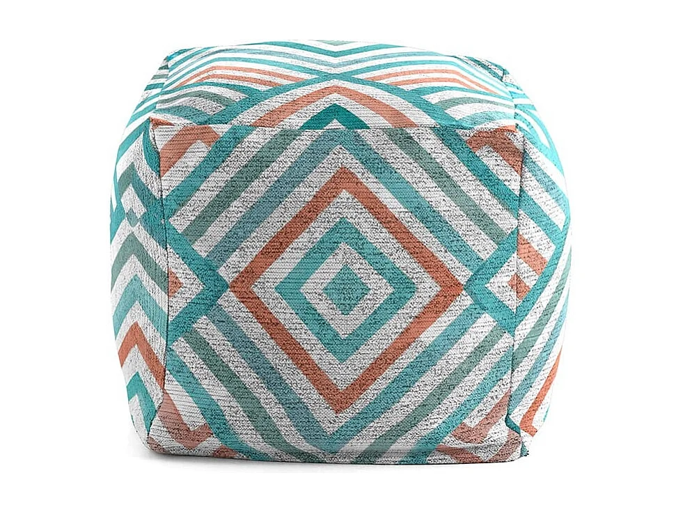 Rodier Tihua puff 50x50x50 cm multicolorido