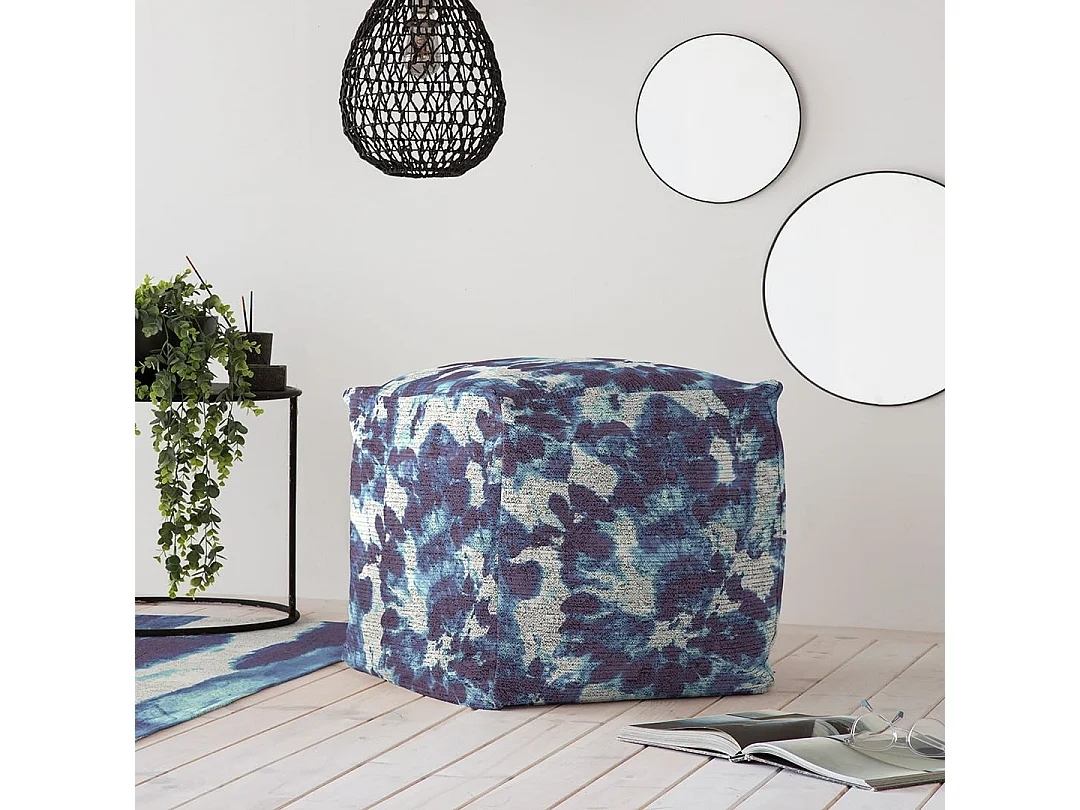 Pufe Rodier Azuri 50x50x50 cm multicolorido
