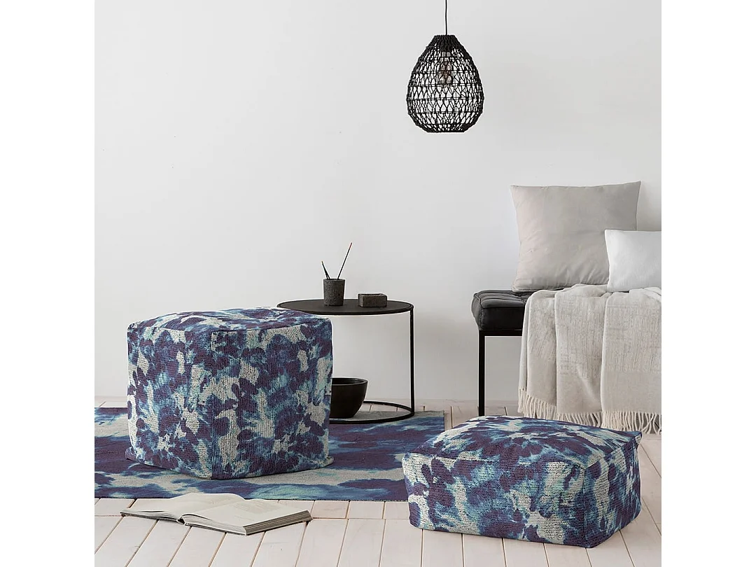 Rodier Azuri poef 50x50x50 cm veelkleurig