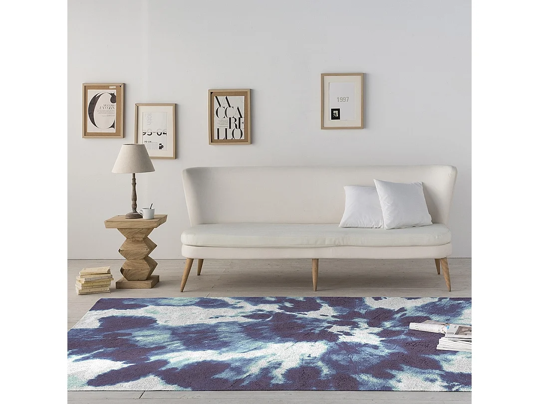 Veelkleurig Rodier Azuri vloerkleed 80x150 cm