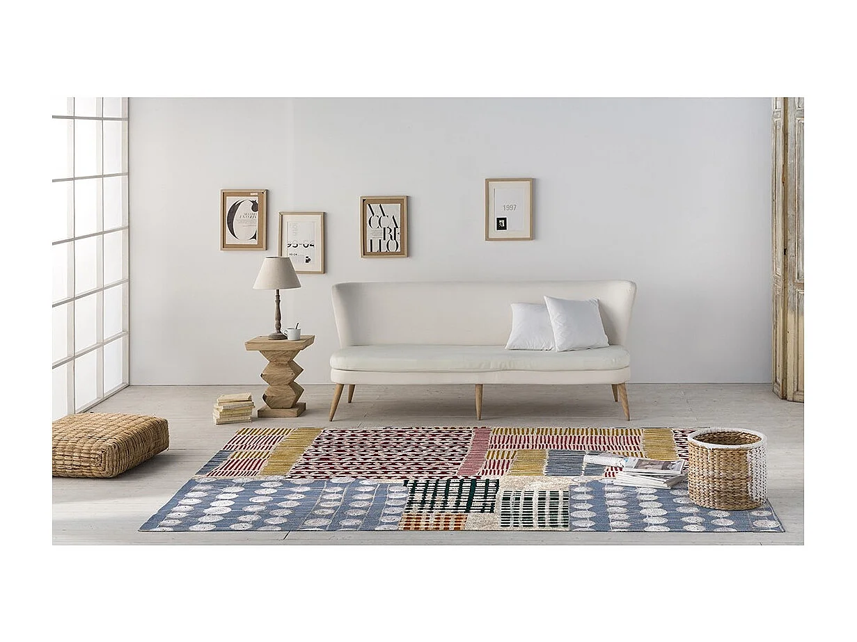 Tapete de retalhos multicolor Rodier Mawu