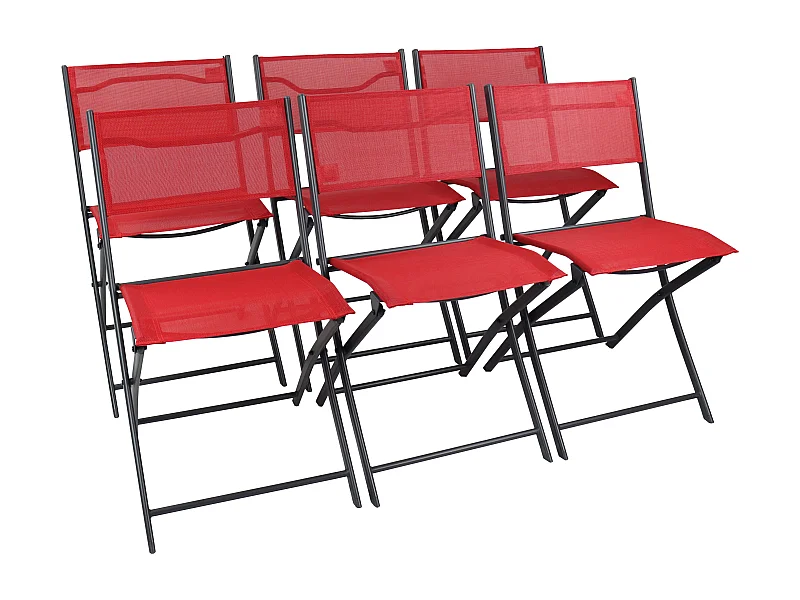 Garden chair Sumila Red H. 79 x W. 45 x D. 46 cm